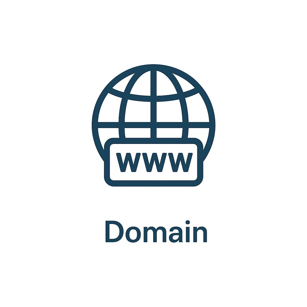 Navy Blue Domain Icon
